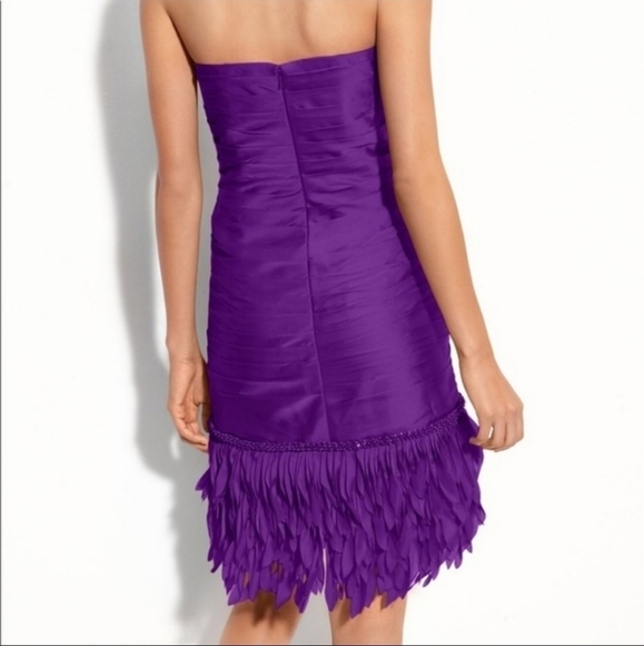 NEW JS Collections Purple Dress Beaded Frayed Hem - Picture 2 of 7